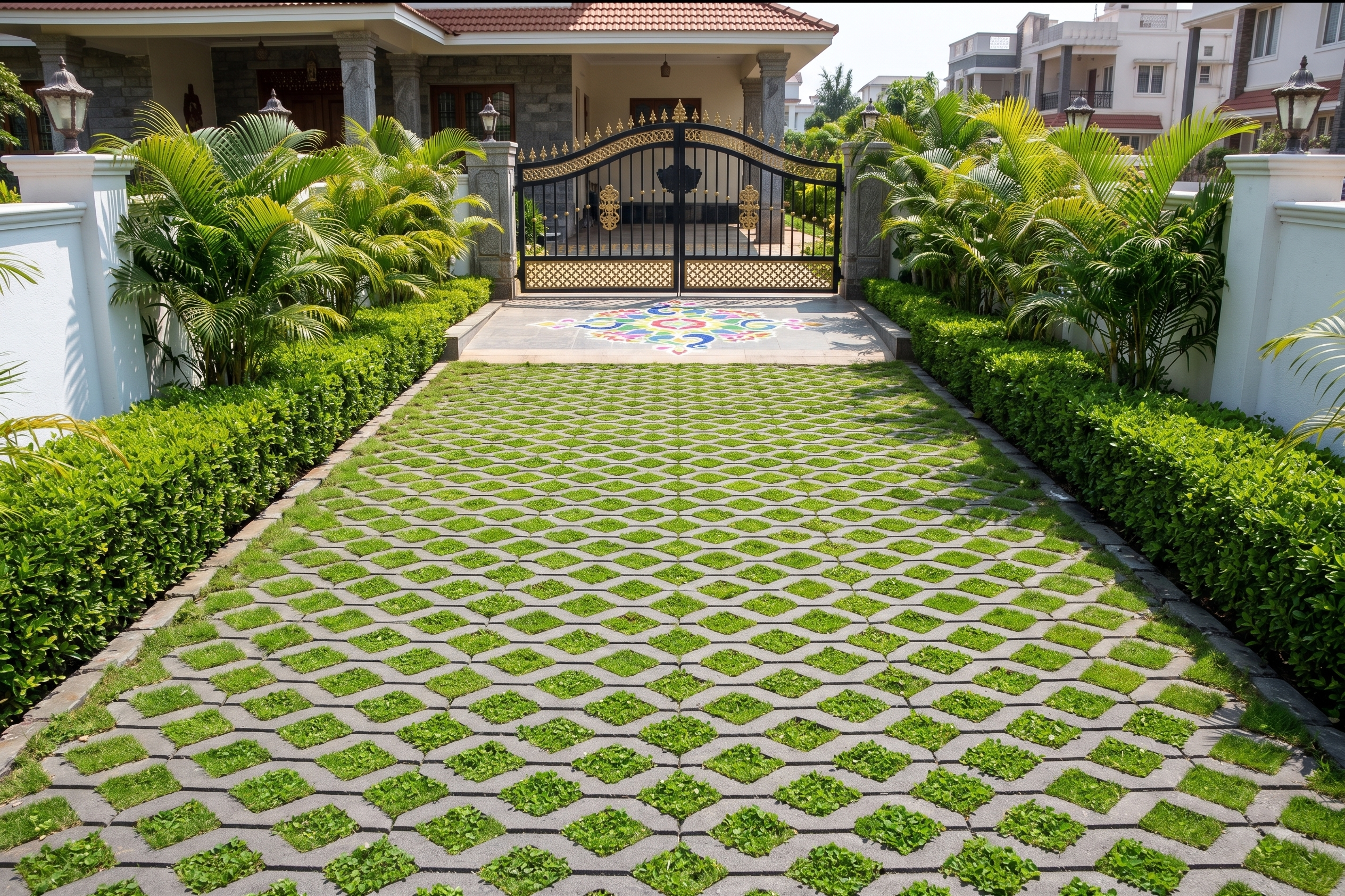 Grass Pavers Installation 1